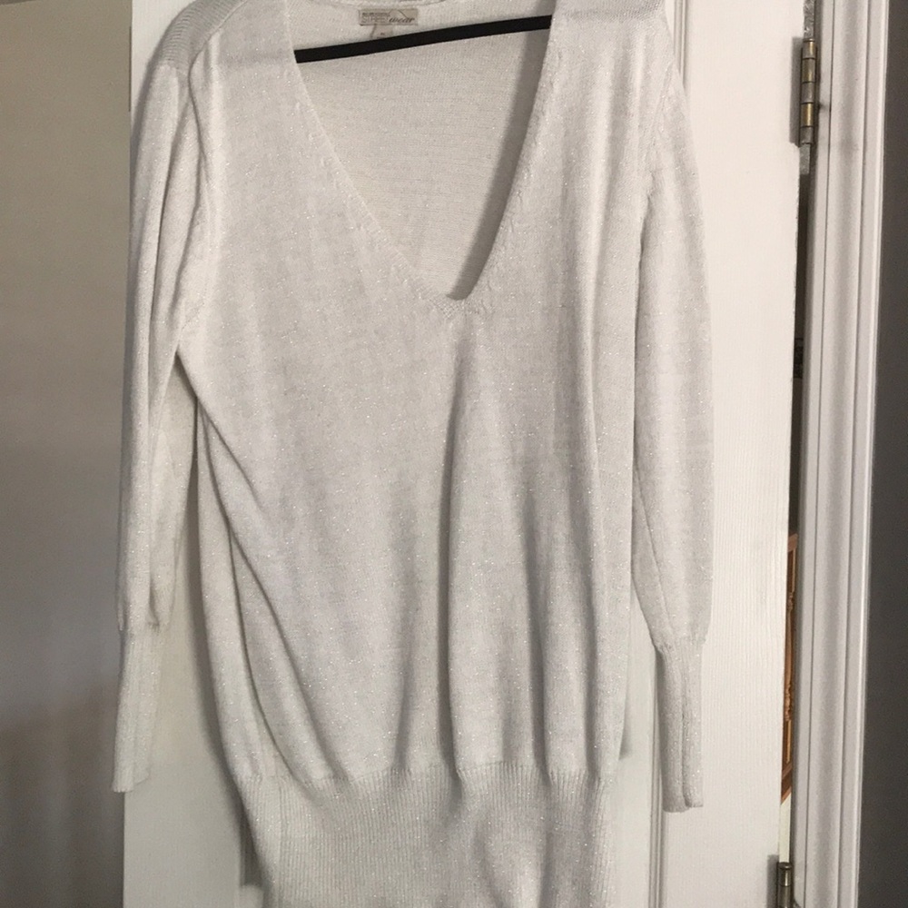 Deep V neck sparkle sweater